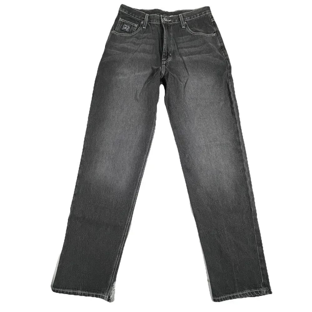 Vintage Cinch Black Wash Bootcut Jeans Mens 31x34 Western Cowboy Y2K